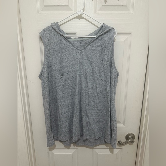 Lane Bryant livi sleeveless heather active wear hoodie size 22 24 - Picture 1 of 5